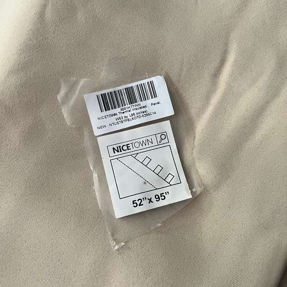 2 Nice Town Thermal Insulated Curtain Panels  W52” X L95” - Picture 3 of 4